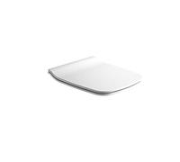 GALA Emma Square G5164801 Abattant Fixe pour Toilettes avec kit de Fixation et charnières en Acier Inoxydable Blanc 38 x 5 x 43,8 cm