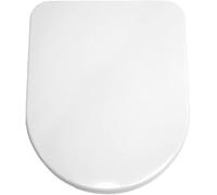 Gala Marina - Abattant WC avec couvercle et siège amorti - Forme ovale - Fermeture douce - Kit de fixation inclus - Charnières en acier inoxydable - Nettoyage facile - Couleur blanc