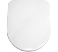 Gala Marina - Abattant WC avec couvercle et siège amorti - Forme ovale - Fermeture douce - Kit de fixation inclus - Charnières en acier inoxydable - Nettoyage facile - Couleur blanc