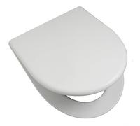 Gala Metropol Smooth - Abattant WC avec couvercle et siège fixe - Forme rectangulaire - Kit de fixation inclus - Charnières en acier inoxydable - Nettoyage facile - Couleur blanc