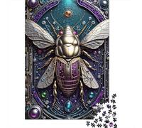 Galactic Cicada Chronicles Plaque Murale en Métal Rétro 52x38cm/1000pcs pour Le Coin Bar, Décoration Métal pour Un Nouvel Espace Intérieur