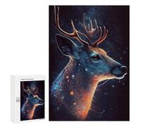 Galactic Deer Profile-3 Puzzle 1000 Pièces Educa Jouet en Bois Cadeau Unique Décoration Intérieure Jeu Éducatif Challenge Toy Adultes Et Enfants À Partir De 14 Ans 300 PCS
