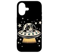 Galactic Feline Commander Quirky Cat Rencontre OVNI Coque pour iPhone 17