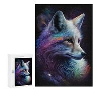 Galactic Fox Art Print Puzzle 1000 Pièces Educa Jouet en Bois Cadeau Unique Décoration Intérieure Jeu Éducatif Challenge Toy Adultes Et Enfants À Partir De 14 Ans 300 PCS