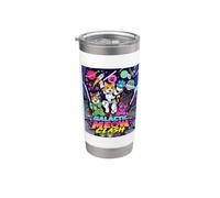 Galactic Funny Clash Space Cats Illustration Graphic Cartoon Gobelet isotherme en acier inoxydable double paroi