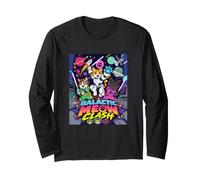 Galactic Funny Clash Space Cats Illustration Graphic Cartoon Manche Longue