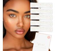 Galactic Gold FACE FRECKLES Lot de 10 masques de qualité premium waterproof temporaire métallique gold foil face Flash Tattoos | Gold Freckles, Gold Star Tattoo, Metallic Tattoo, Face Flash, Face