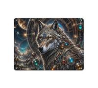 Galactic Overlord Wolf Plaque Métal 30x40cm Déco Murale | Décorez le coin repas avec des plaques décoratives en métal comme détail mural.