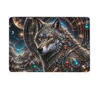 Galactic Overlord Wolf Tapis Imprimé 150 X 100 Cm, Imprimé Près Du Lit | Tapis 150 x 100 cm : améliore l'adhérence sur les sols secs adaptés; avec entretien facile à la main; pour salon
