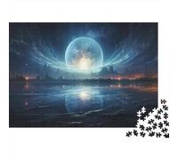 Galactic Reflections Celestial Mirrors in Space Plaque en Métal Rustique 38x26cm/1000pcs pour Le Coin Bar, Idée De Cadeau À Noël pour Les Amateurs De Déco Rustique