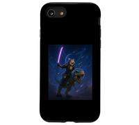 Galactic Samurai Cat on T Rex Coque pour iPhone SE (2020) / 7/8