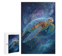Galactic Sea Turtle Art Print Puzzle 1000 Pièces Educa Jouet en Bois Cadeau Unique Décoration Intérieure Jeu Éducatif Challenge Toy Adultes Et Enfants À Partir De 14 Ans 1000 PCS