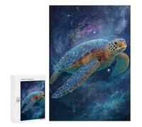 Galactic Sea Turtle Art Print Puzzle 1000 Pièces Educa Jouet en Bois Cadeau Unique Décoration Intérieure Jeu Éducatif Challenge Toy Adultes Et Enfants À Partir De 14 Ans 300 PCS