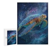 Galactic Sea Turtle Art Print Puzzle 1000 Pièces Educa Jouet en Bois Cadeau Unique Décoration Intérieure Jeu Éducatif Challenge Toy Adultes Et Enfants À Partir De 14 Ans 500 PCS
