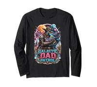 Galactic Space Cowboy Dad Patrol SciFi Western Father's Day Manche Longue