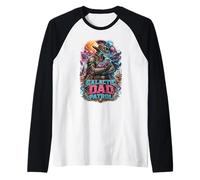 Galactic Space Cowboy Dad Patrol SciFi Western Father's Day Manche Raglan