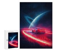 Galactic Speed Red Sports Car in Space Puzzle 1000 Pièces Educa Jouet en Bois Cadeau Unique Décoration Intérieure Jeu Éducatif Challenge Toy Adultes Et Enfants À Partir De 14 Ans 300 PCS