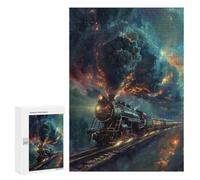 Galactic Steam Train Journey -1 Puzzle 1000 Pièces Educa Jouet en Bois Cadeau Unique Décoration Intérieure Jeu Éducatif Challenge Toy Adultes Et Enfants À Partir De 14 Ans 300 PCS