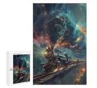 Galactic Steam Train Journey -1 Puzzle 1000 Pièces Educa Jouet en Bois Cadeau Unique Décoration Intérieure Jeu Éducatif Challenge Toy Adultes Et Enfants À Partir De 14 Ans 1000 PCS