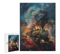 Galactic Steam Train Journey Puzzle 1000 Pièces Educa Jouet en Bois Cadeau Unique Décoration Intérieure Jeu Éducatif Challenge Toy Adultes Et Enfants À Partir De 14 Ans 500 PCS