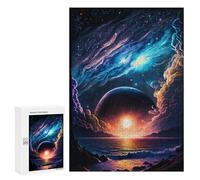 Galactic Sunset Over Ocean Puzzle 1000 Pièces Educa Jouet en Bois Cadeau Unique Décoration Intérieure Jeu Éducatif Challenge Toy Adultes Et Enfants À Partir De 14 Ans 300 PCS