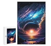 Galactic Sunset Over Ocean Puzzle 1000 Pièces Educa Jouet en Bois Cadeau Unique Décoration Intérieure Jeu Éducatif Challenge Toy Adultes Et Enfants À Partir De 14 Ans 1000 PCS