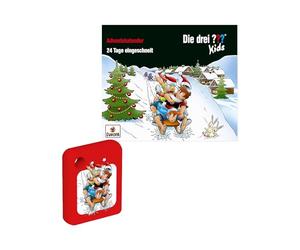 Galakto Jetons audio : les trois ??? Kids - Calendrier de l'Avent - 24 jours enneigés, jeu auditif pour les enfants à partir de 6 ans - Temps de jeu d'environ 180 minutes