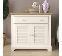 Galano Milan Buffet 2 Portes 1 tiroir - Organisateur de Rangement pour Votre Maison - Buffet de Rangement - Étagères réglables - Ivoire/chêne