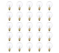 Galapare G40 Ampoules de rechange à LED E12,25 pièces, lumières d'extérieur lumineuses, ampoules de rechange G40 pour chaîne lumineuse extérieure, pour jardin, balcon, décoration de mariage et de fête