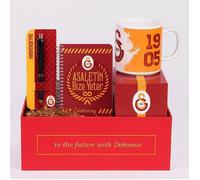 Galatasaray Cimbom Coffret cadeau officiel - set fan avec mug, carnet et stylo - idée cadeau supporter football, box cadeau sport