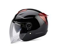 Galatée Casque Adulte à Double Visière. Coque Rigide en Abs, Couche De Protection Eps Renforcée, Boucle à Dégagement Rapide en 7 Points, Aérations Avant Et Arrière(Noir)