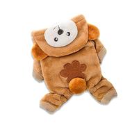 Galatée Combinaison pour Petit Chien, Vêtements pour Animaux De Compagnie Mignons Manteau Chaud d'hiver pour Animaux De Compagnie De Petite Et Moyenne Taille, Manteaux De Chiot（S, Ours Brun