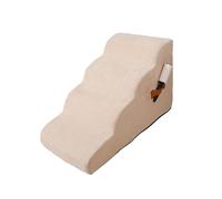 Galatée Échelle d'escalade Inclinée, Antidérapante, en Éponge Suédée De Grains De Maïs, Adaptée Aux Chiens Et Aux Chats, Disponible en Plusieurs Tailles（Beige,Quatre ÉTAPES）