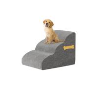 Galatée Échelle d'escalade Inclinée, Antidérapante, en Éponge Suédée De Grains De Maïs, Adaptée Aux Chiens Et Aux Chats, Disponible en Plusieurs Tailles（Gris,Trois ÉTAPES）