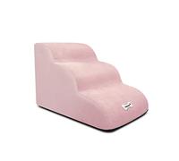 Galatée Escalier pour Chien, Escaliers Doux pour Animaux De Compagnie avec Housse Lavable Et Zippée, Marches De Rampe pour Chien Faciles à Monter, Rampes pour Chien pour Canapé-Lit(Rose)