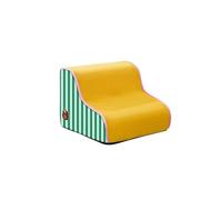 Galatée Escalier pour Chien, Rampe d'Accès pour Chien avec Revêtement Amovible Et Lavable, Rampe d'Accès pour Lit Surélevé Et Canapé, Rampe Antidérapante Et Équilibrée pour Animaux(2 étapes, Jaune)