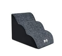 Galatée Escaliers pour Chiens, Escaliers pour Chiens Antidérapants en 3 Étapes, pour Lit Et Canapé, Escaliers pour Animaux De Compagnie Amovibles Et Lavables, Jusqu'à 45 Kg(Bleu foncé)