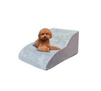 Galatée Escaliers pour Chiens, Marches pour Chiens en Mousse Haute Densité 2 Niveaux, Escaliers Antidérapants pour Chien pour Lit, Canapé, Rampe pour Chien avec Housse Amovible Et Lavable(Gris)