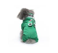 Galatée Imperméable pour Chien avec Capuche, Veste De Pluie avec Trou De Laisse, Hoodie avec Bandes Réfléchissantes (L, Grenouille Verte)