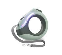 Galatée Laisse Rétractable pour Chien, Laisse Extensible 3m avec Lampe De Poche LED, Frein Et Verrouillage à Un Bouton, Laisse Extensible pour Chiens Jusqu'à 20 Kg(Vert)
