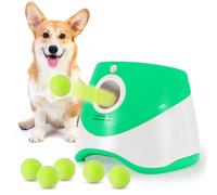 Galatée Lanceur De Balle Automatique et Interactif pour Chiens avec 6 Mini Balles De Tennis (Vert)