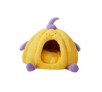 Galatée Lit-Grotte pour Chat, Maison Douce Et Chaude pour Chat, Lit pour Chien avec Coussin Amovible Et Lavable, Adorable Tente pour Animaux De Compagnie, Nid pour Animaux(L, Jaune)