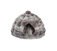 Galatée Lit-Grotte pour Chat, Maison Douce Et Chaude pour Chat, Lit pour Chien avec Coussin Amovible Et Lavable, Adorable Tente pour Animaux De Compagnie, Nid pour Animaux(S, Gris)