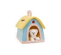 Galatée Lit-Grotte pour Chat, Maison pour Chat avec Coussin Amovible Et Lavable, Abri Doux Et Chaud pour Animaux, Joli Lit pour Chien, Tente d'hiver Confortable pour Animaux(M, Bleu)