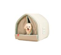 Galatée Lit-Grotte pour Chat, Maisonnette Mignonne pour Chat, Cachette Pliable pour Animaux De Compagnie, Tente Douce Et Chaude pour Animaux, Tente d'hiver Chaude pour Chien(M)