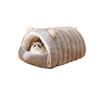 Galatée Lit-Grotte pour Chat, Tente pour Animaux avec Fond Antidérapant, Jolie Maison pour Chat, Abri Doux Et Chaud pour Animaux, Lit Doux Et Confortable pour Chien(XL, Gris)