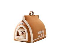 Galatée Lit pour Chat, Tente pour Animal De Compagnie pour Dormir avec Un Chien Ou Un Chat, Lit pour Chat avec Fond Antidérapant, Lits pour Chats d'Intérieur, Maison pour Chat Douce(S, Marron)