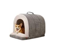 Galatée Maison pour Chat, Lit Igloo Chaud Et Confortable pour Chat, Lit Pliable pour Animaux De Compagnie avec Fond Antidérapant, Nid Confortable pour Chien avec Coussin Amovible(S, Gris)