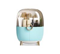 Galatée Minimaliste Moderne Grande Capacité Anti-Poussière Bouteille Haute Organisateur Maquillage Bureau Tiroirs Rangement de Bijoux en Plastique - Rêve Bleu