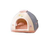 Galatée Niche pour Chat, Lit Douillet Et Douillet pour Chat, Tente Douce avec Coussin Amovible, Panier Douillet pour Chien, Maison pour Animaux De Compagnie pour Chiot, Chaton, Lapin(L, Rose)